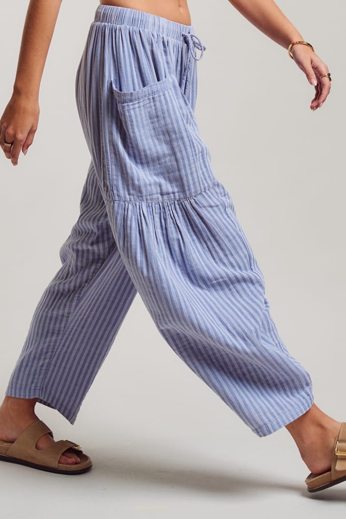Urban Daizy Striped Cotton Drawstring Harem Pants, 2 Available Colors - Little Miss Muffin Children & Home