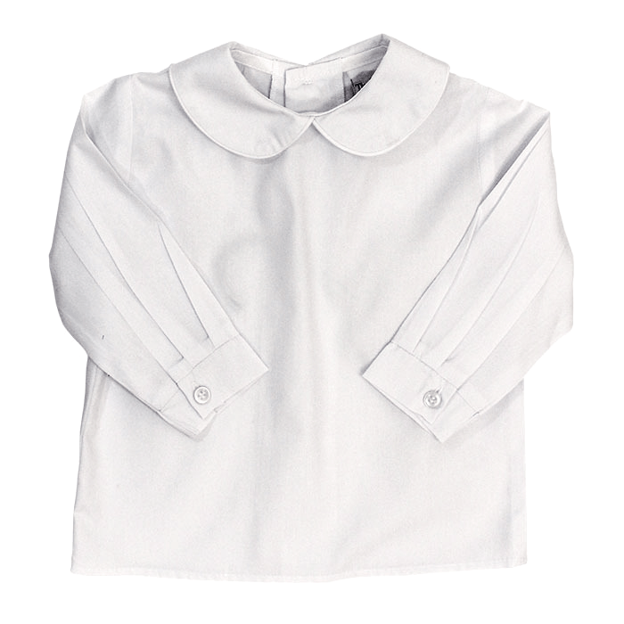 Bailey Boys Boy's Piped Long Sleeve Shirt in White - Little Miss Muffin Children & Home
