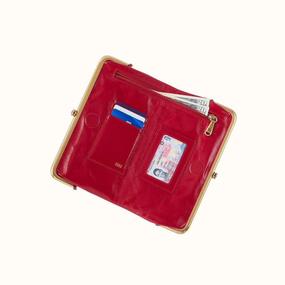Hobo Lauren Clutch-Wallet Polished Leather - True Red - Little Miss Muffin Children & Home