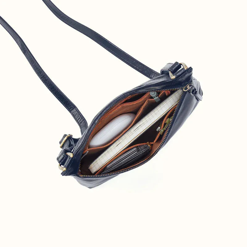 Hobo Hobo Cambel Crossbody Bag in Polished Leather - Ink Navy - Little Miss Muffin Children & Home