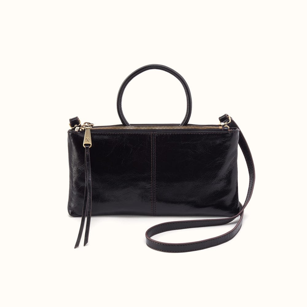 Hobo Sable Crossbody Polished Leather - Black - Little Miss Muffin Children & Home