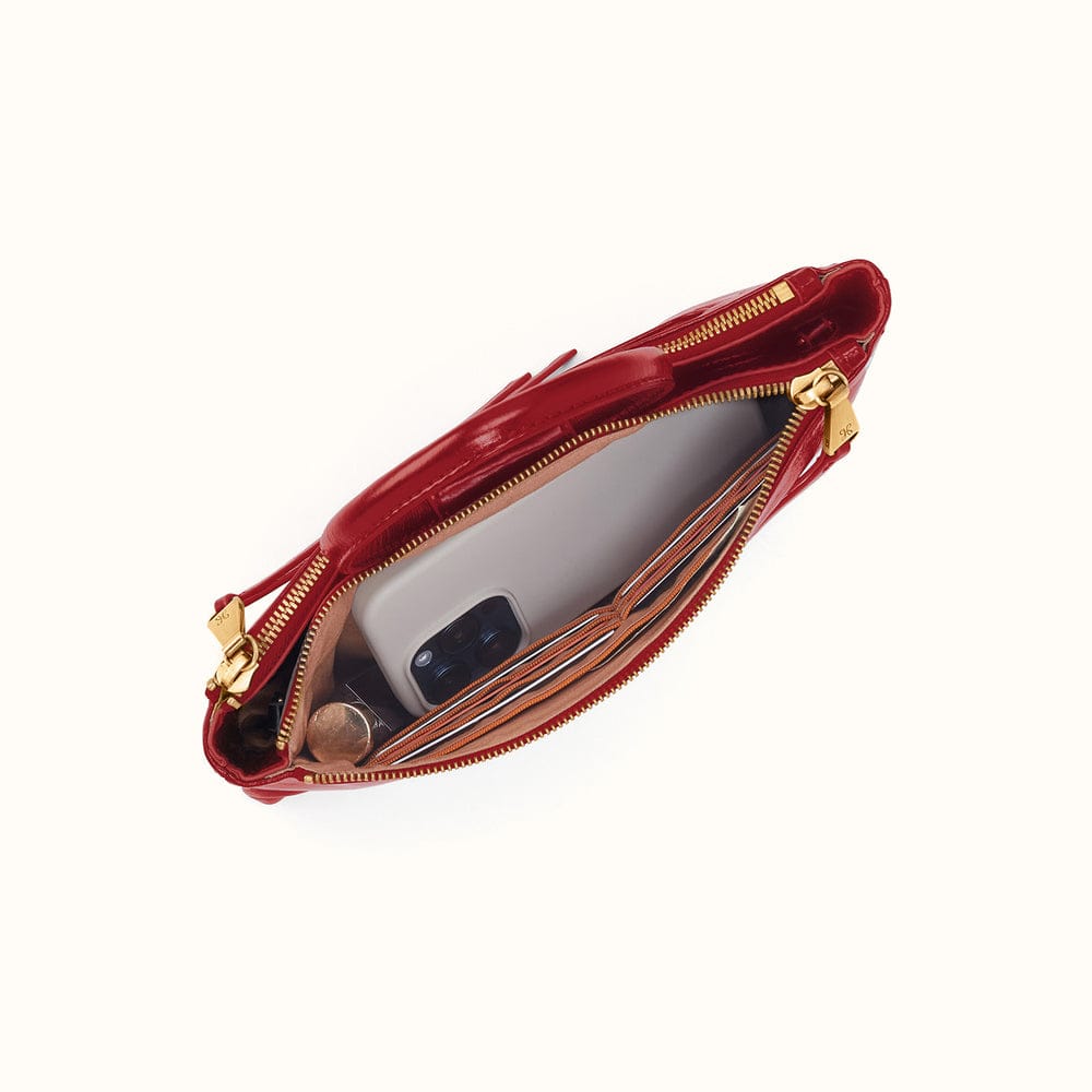 Hobo Sable Crossbody Polished Leather - True Red - Little Miss Muffin Children & Home