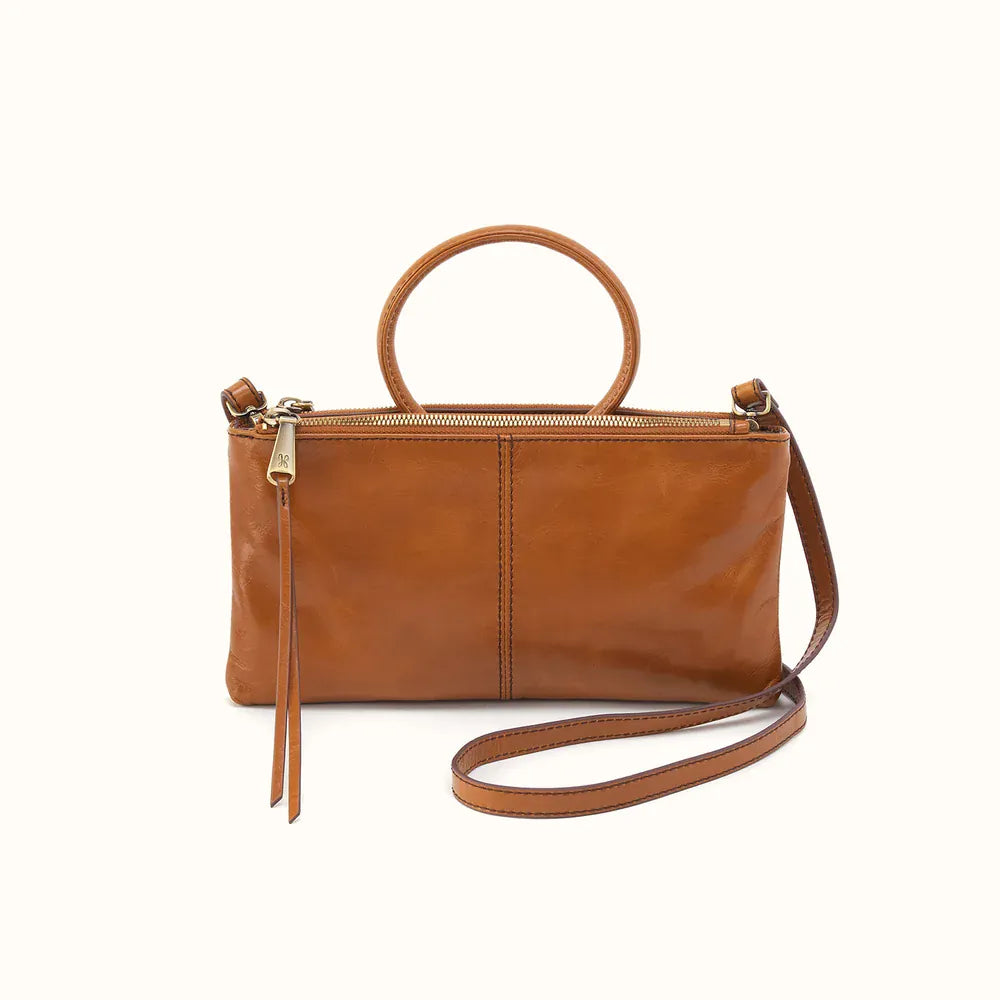 Hobo Sable Crossbody in Polished Leather - Truffle - Little Miss Muffin Children & Home