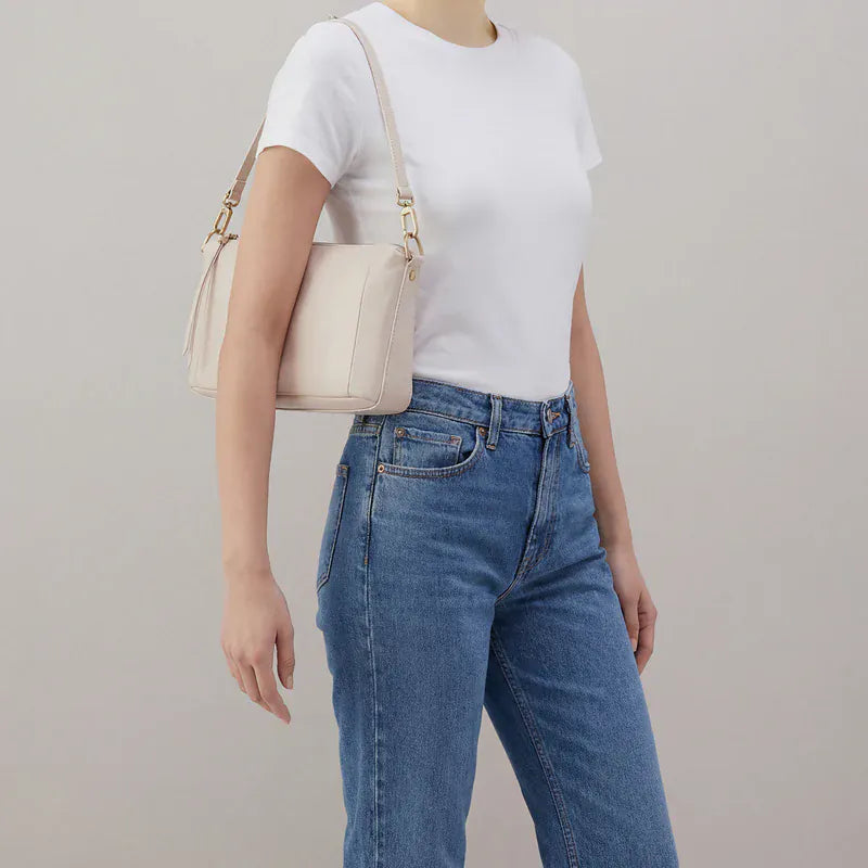 Hobo Darcy Carry-All Crossbody in Polished Leather Pale Flax - Little Miss Muffin Children & Home