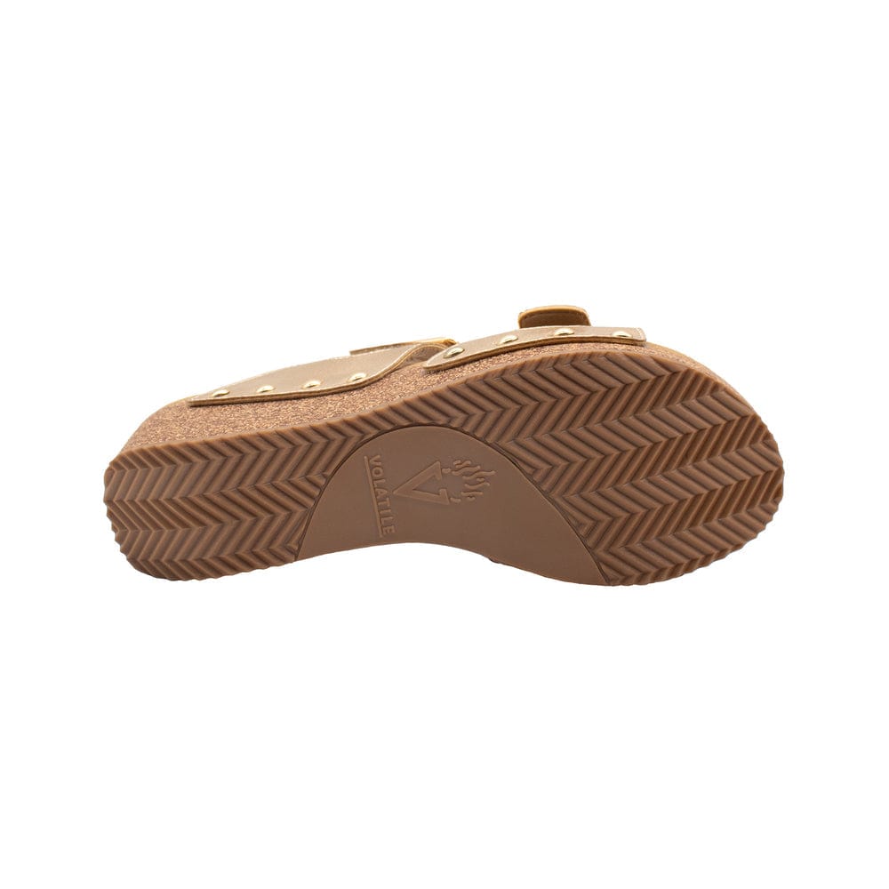 Volatile Volatile Gertrude Faux Leather Sandal with in Gold - Little Miss Muffin Children & Home