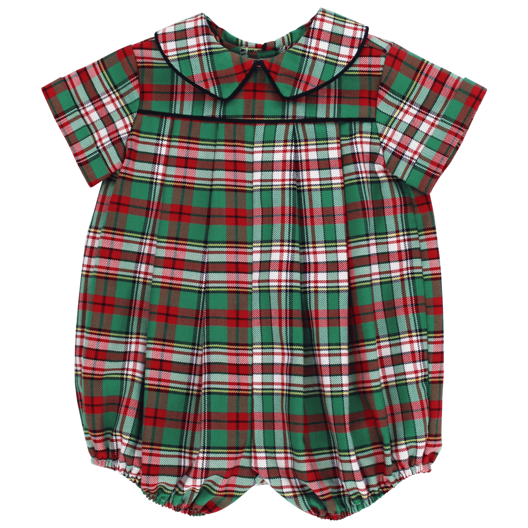 Bailey Boys Christmas Plaid Short Dressy Bubble - Little Miss Muffin Children & Home