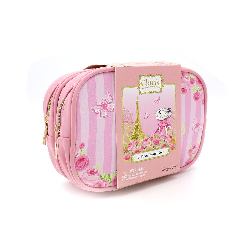 Pink Poppy Pink Poppy Claris the Chicest Mouse in Paris Cosmetic Pouch - Little Miss Muffin Children & Home