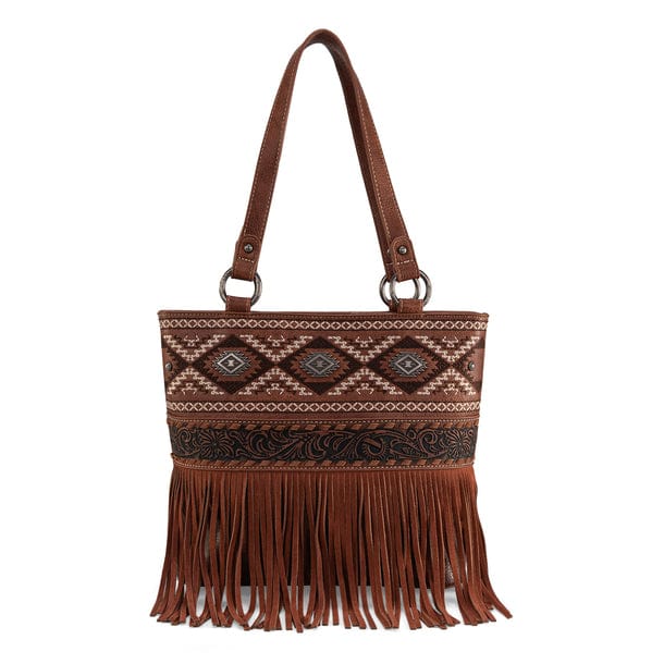 Montana West Brown Embroidered Tote - Little Miss Muffin Children & Home