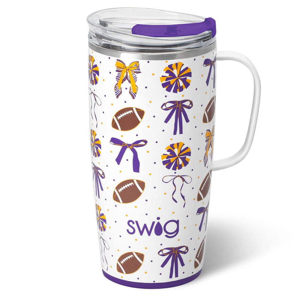 We've Got Spirit Purple + Yellow Travel Mug (22oz)