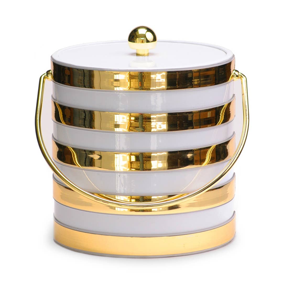 White Barrel 3 Quart Ice Bucket