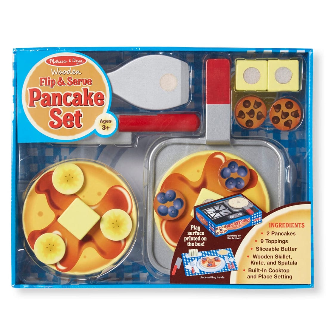Melissa & Doug Melissa & Doug Flip & Serve Pancake Set - Wooden Play Food - Little Miss Muffin Children & Home