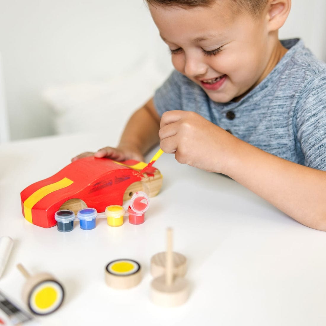 Melissa & Doug Decorate-Your-Own Wooden Race Car - DYO - Little Miss Muffin Children & Home