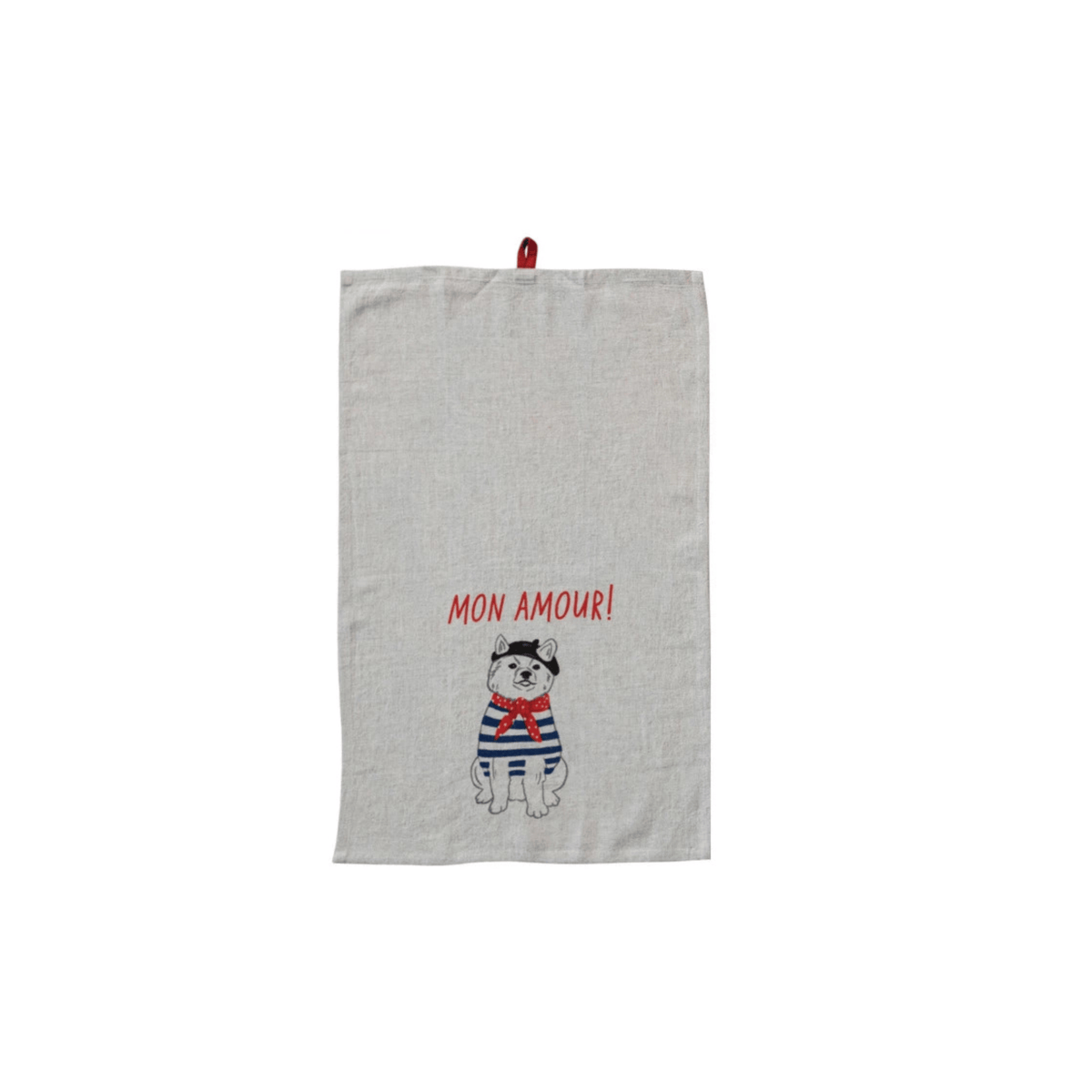mon amour tea towel
