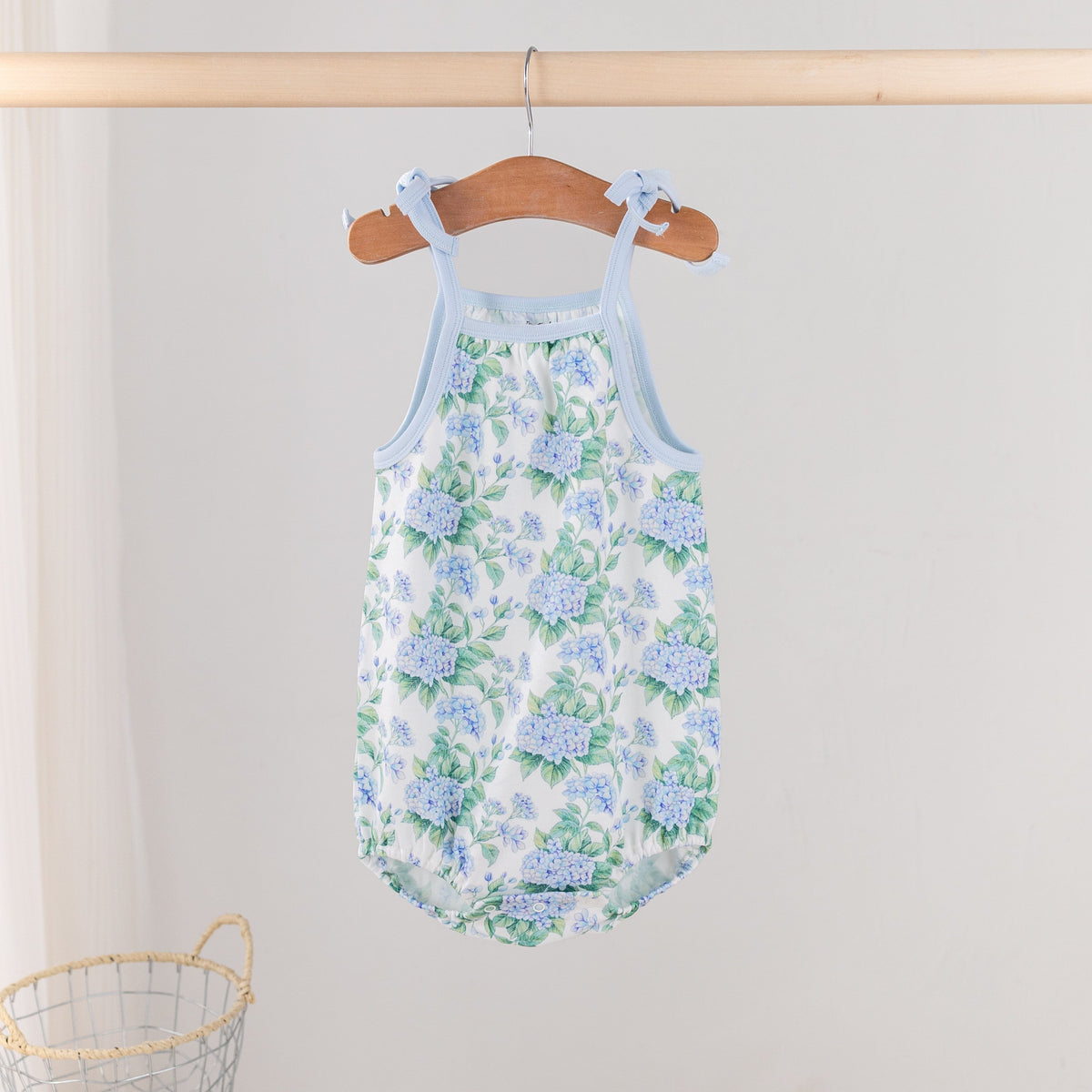 Nola Tawk Hydrangea Heaven Organic Cotton Shoulder-Tie Onesie - Little Miss Muffin Children & Home
