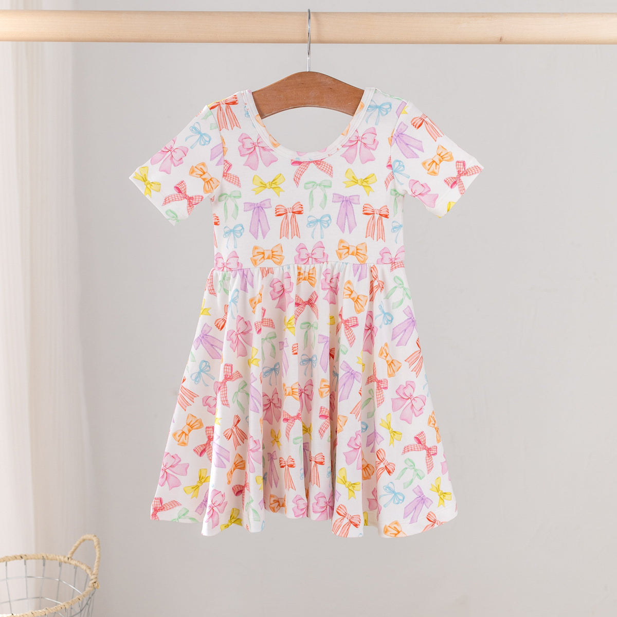 Nola Tawk Rain-BOW Organic Cotton Twirl Dress - Little Miss Muffin Children & Home