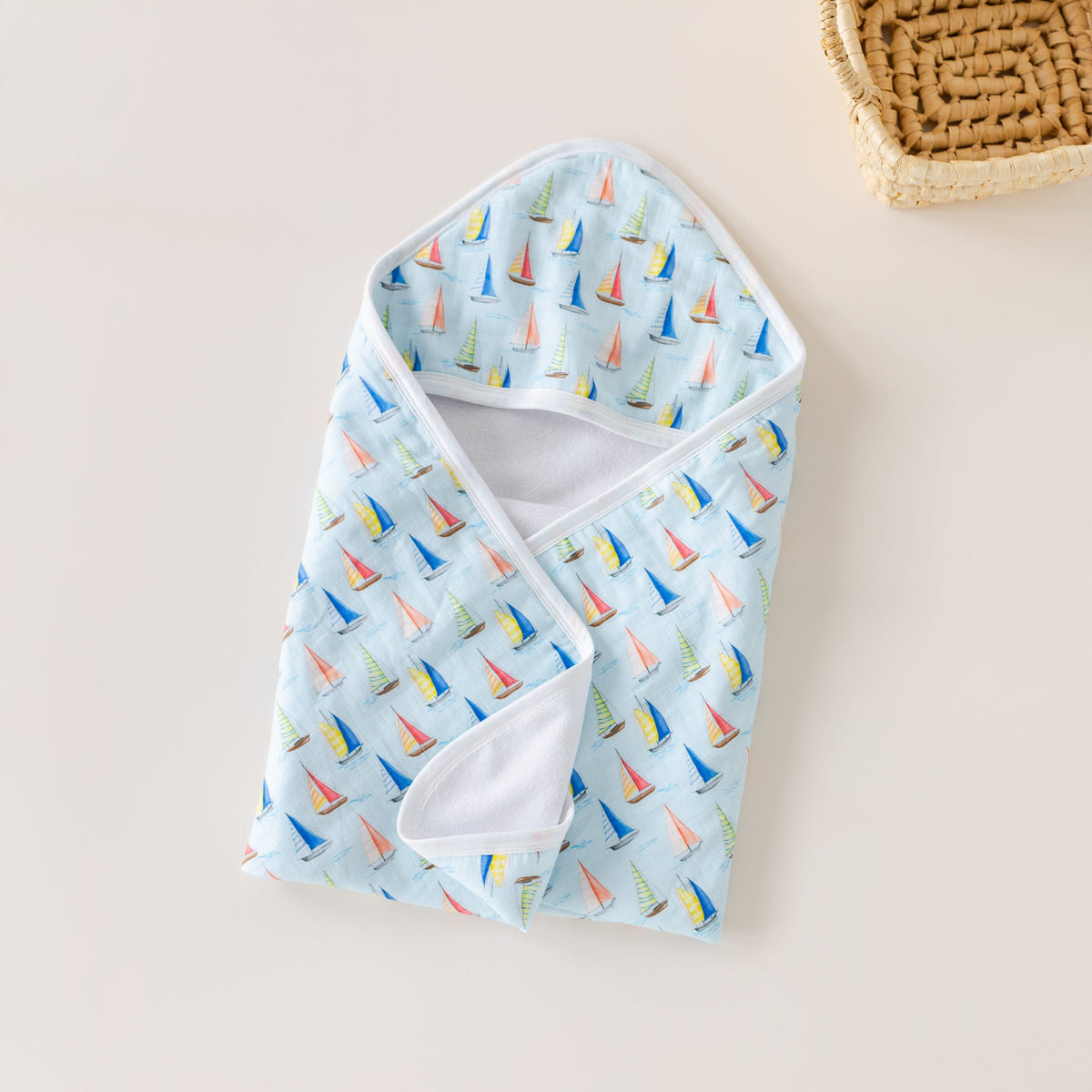 Nola Tawk Sea You Soon Muslin Hooded Baby Towel - Little Miss Muffin Children & Home