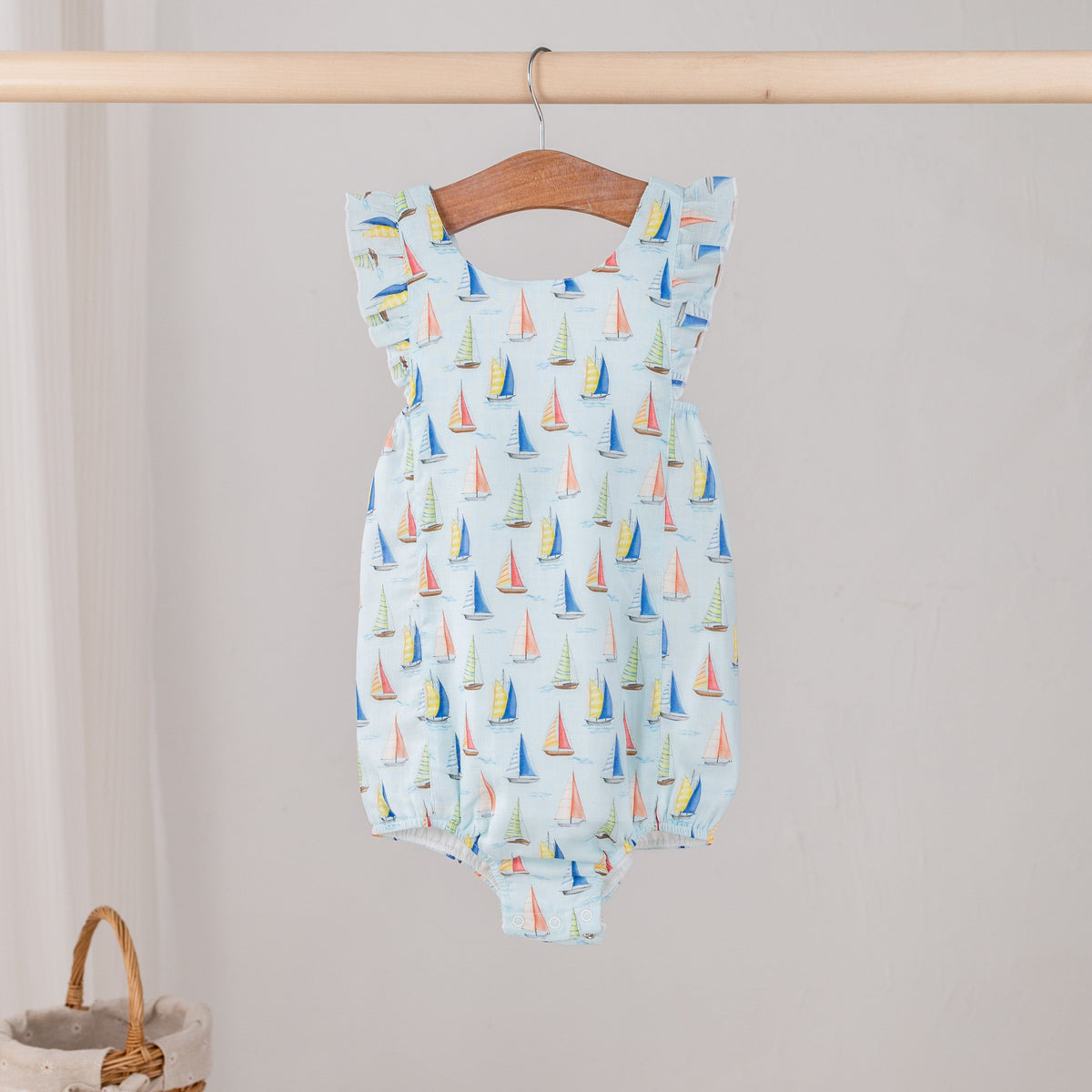 Nola Tawk Sea You Soon Organic Muslin Bubble Romper - Little Miss Muffin Children & Home