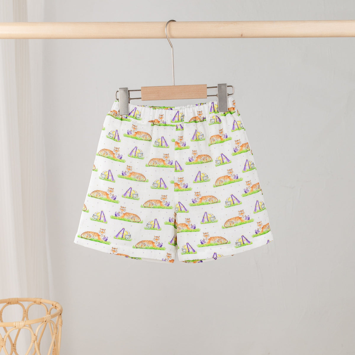 Nola Tawk Mascot Mania in Louisiana Organic Muslin Shorts - Little Miss Muffin Children & Home