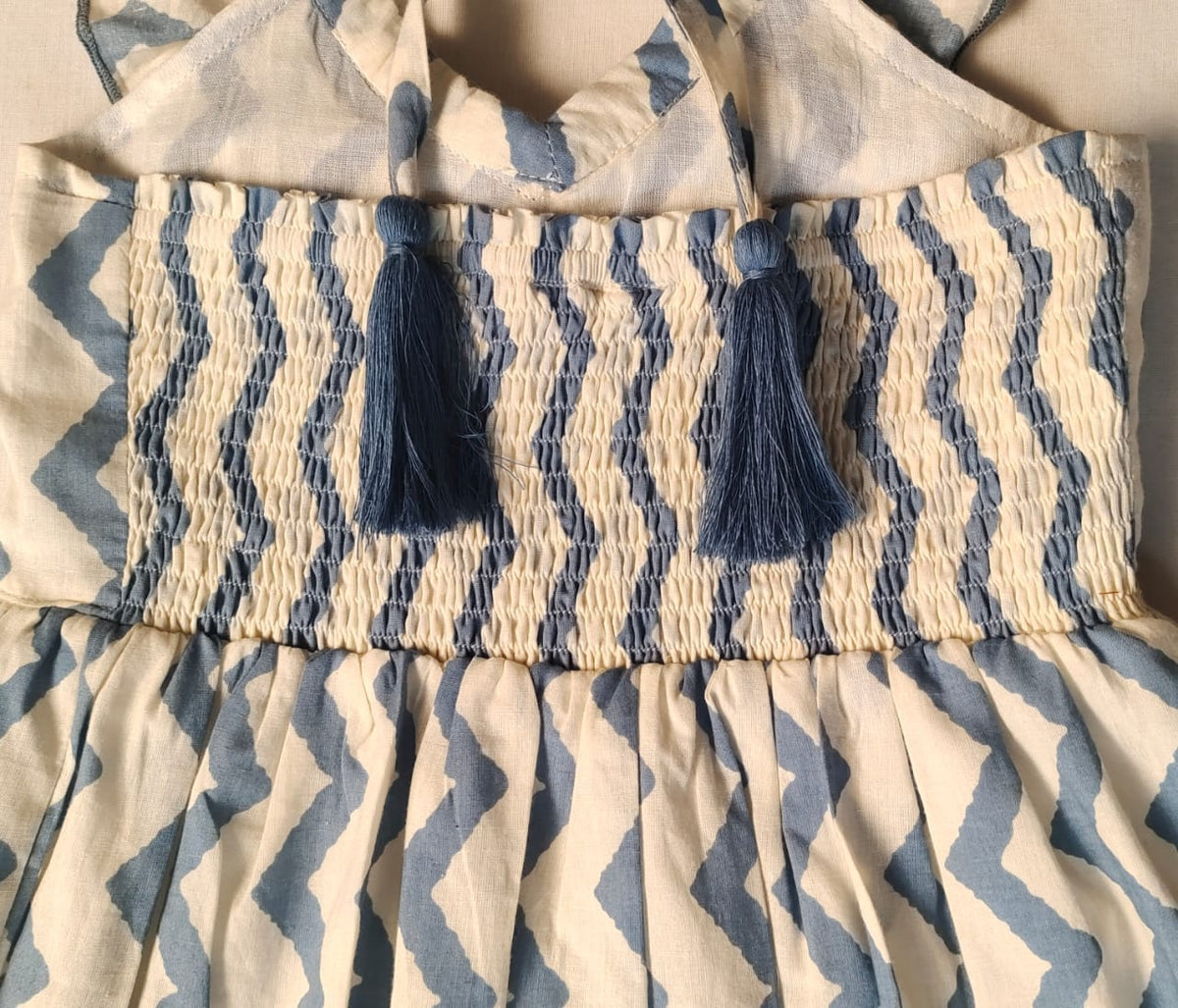 Yo Baby Yo Baby ZigZag Print Halter Tie Sundress - Little Miss Muffin Children & Home