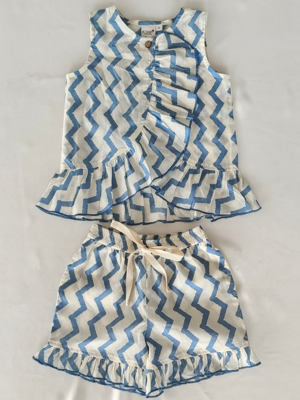 Yo Baby Yo Baby ZigZag Print Sleeveless Top & Shorts Set - Little Miss Muffin Children & Home