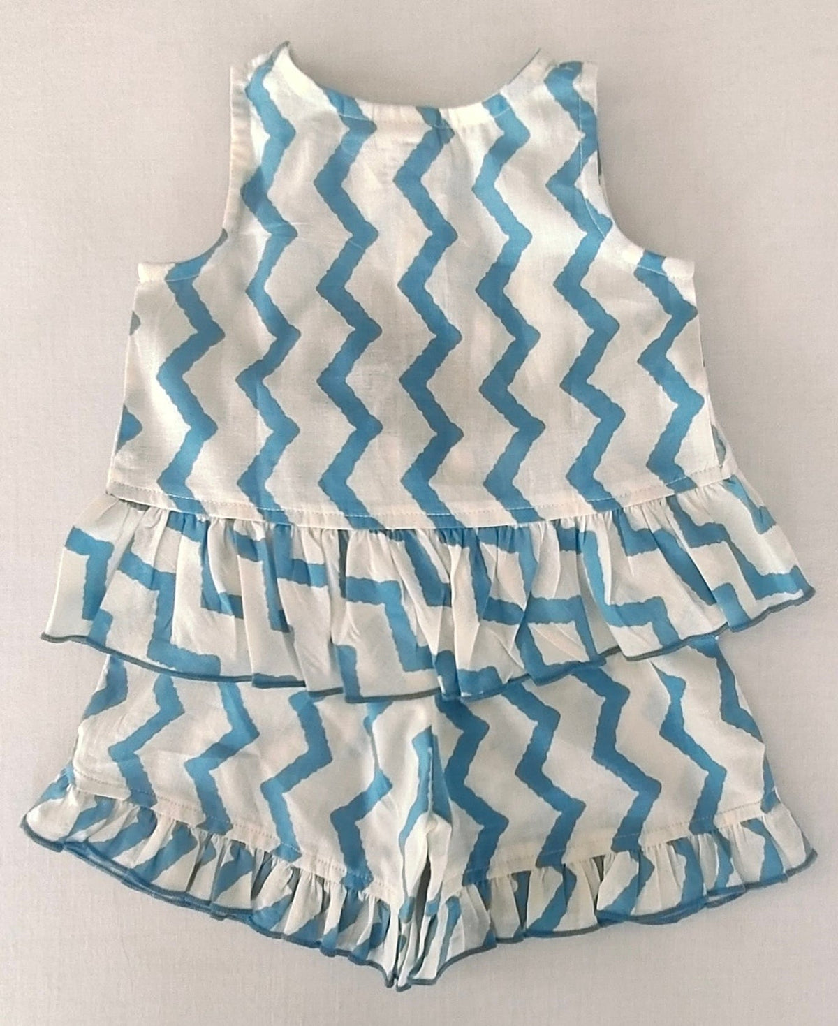 Yo Baby Yo Baby ZigZag Print Sleeveless Top & Shorts Set - Little Miss Muffin Children & Home
