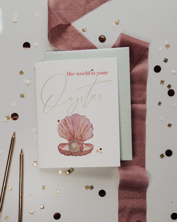 Lavender Vines 'World Is Your Oyster' Birthday Greeting Card - Little Miss Muffin Children & Home