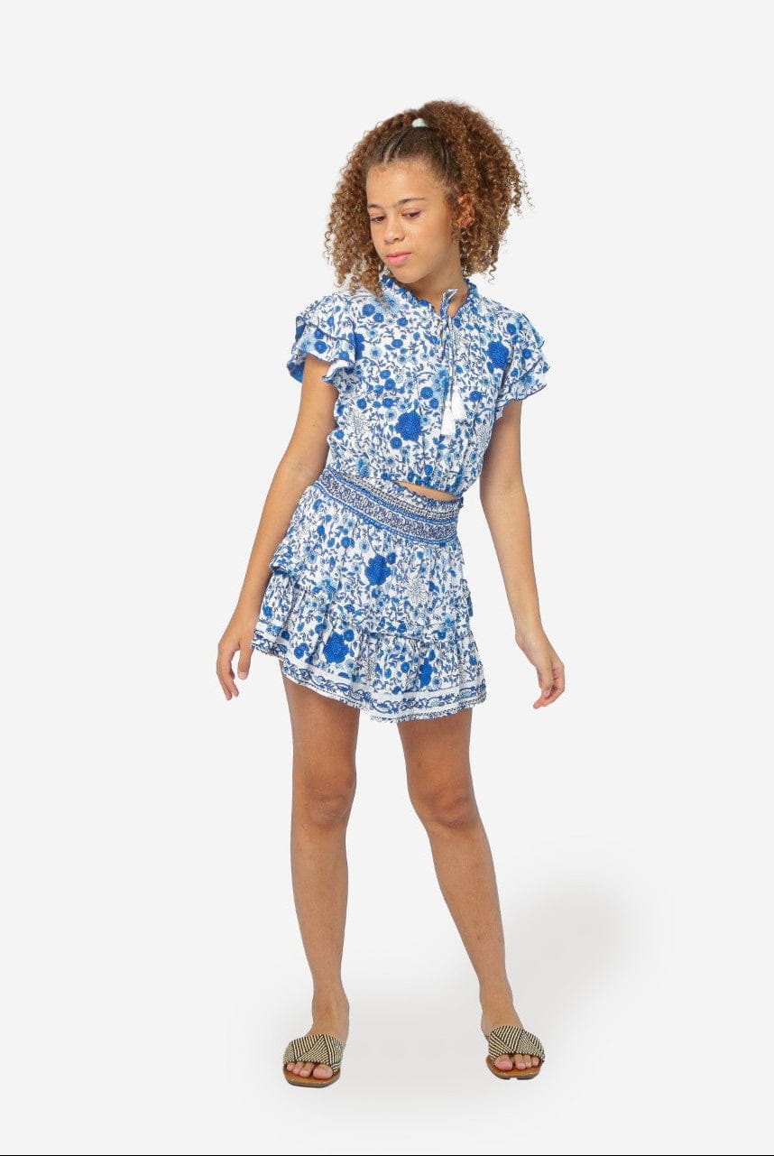 Joyous and Free Blue Flower Lennon Top - Little Miss Muffin Children & Home