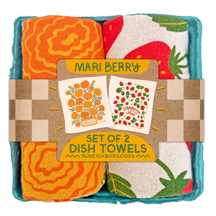 The Neighborgoods Mari Berry Tea Towel Gift Set - Little Miss Muffin Children & Home