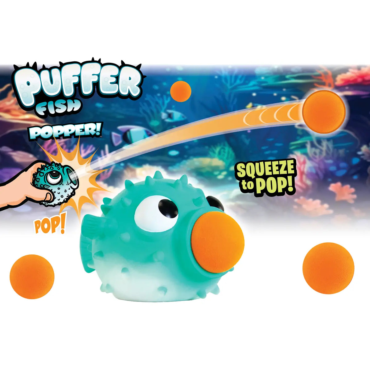 Hog Wild Toys Puffer Fish Popper Foam Ball Blaster - Little Miss Muffin Children & Home