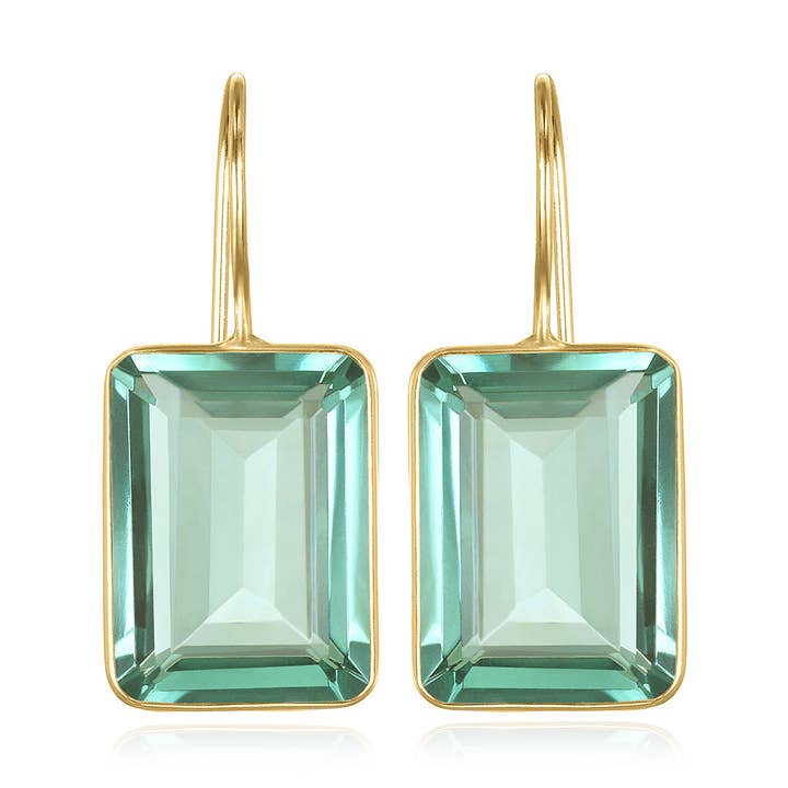 Emerald Cut Valencia with Sage Gold