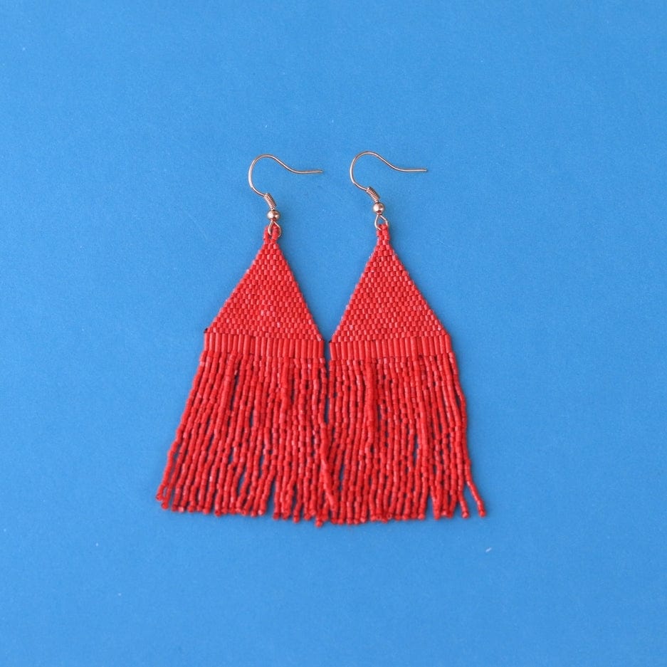 Pierce + Hide Pierce + Hide Custom Beaded Diamond Fringe Earrings - Little Miss Muffin Children & Home