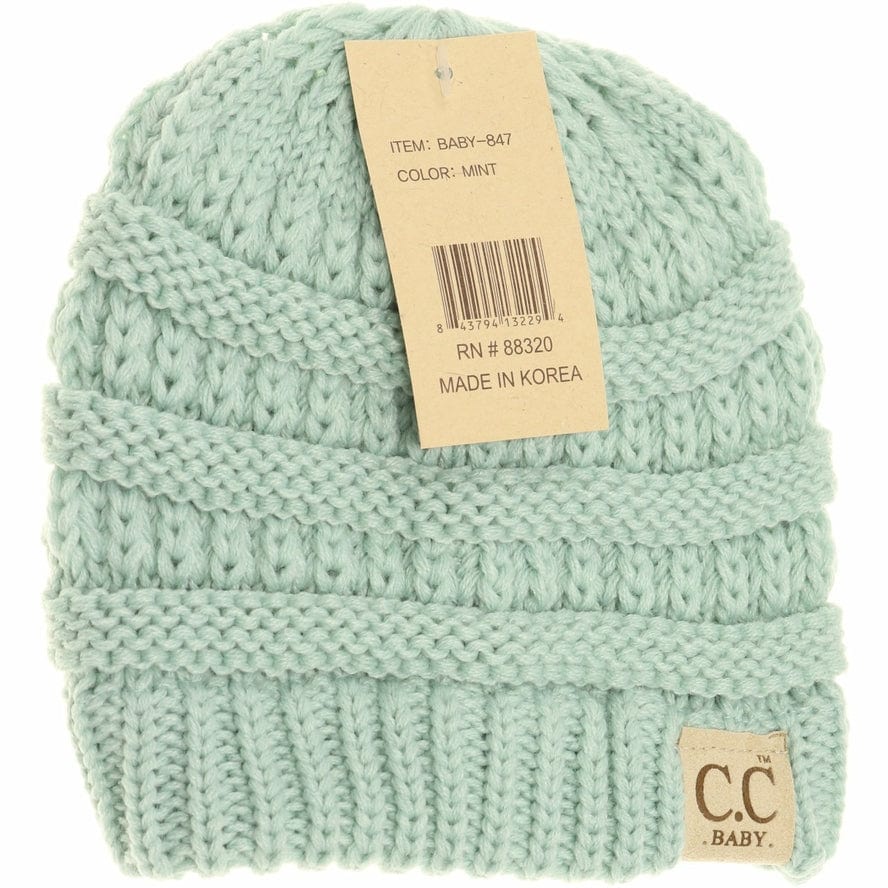 C.C Beanie C.C Beanie Baby Solid CC Beanie in Mint - Little Miss Muffin Children & Home