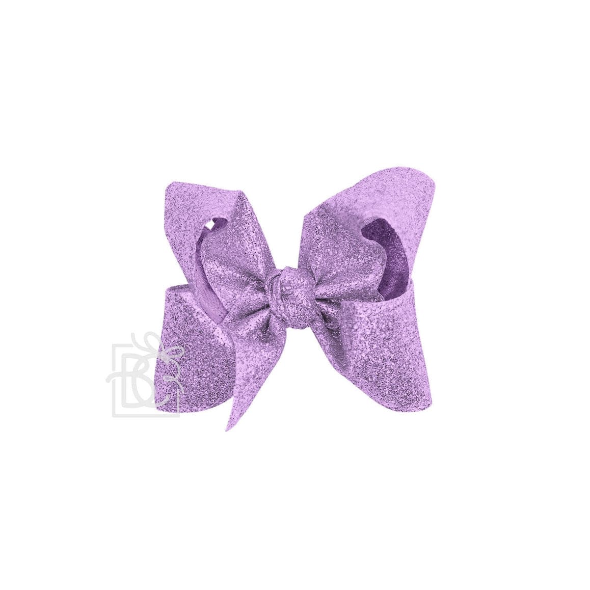 Beyond Creations Beyond Creations 1.5" Ribbon Glitter Metallic 4.5" Large Bow on Alligator Clip in Orchid - Little Miss Muffin Children & Home