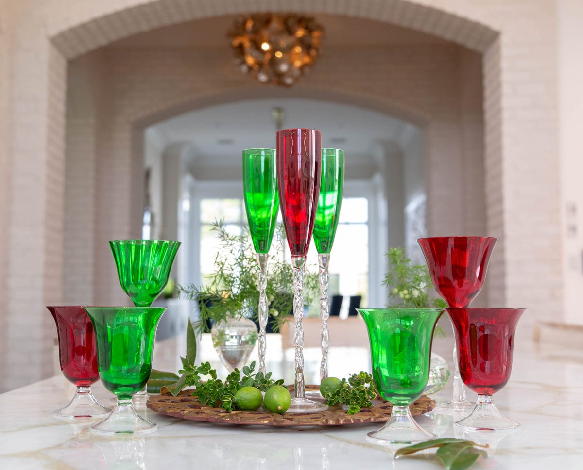 Abigail's Home Decor Abigail's Adriana Champagne Glass, Red - Little Miss Muffin Children & Home