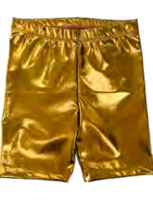 Mardi Gras Creations Kids Metallic Gold Biker Shorts - Little Miss Muffin Children & Home