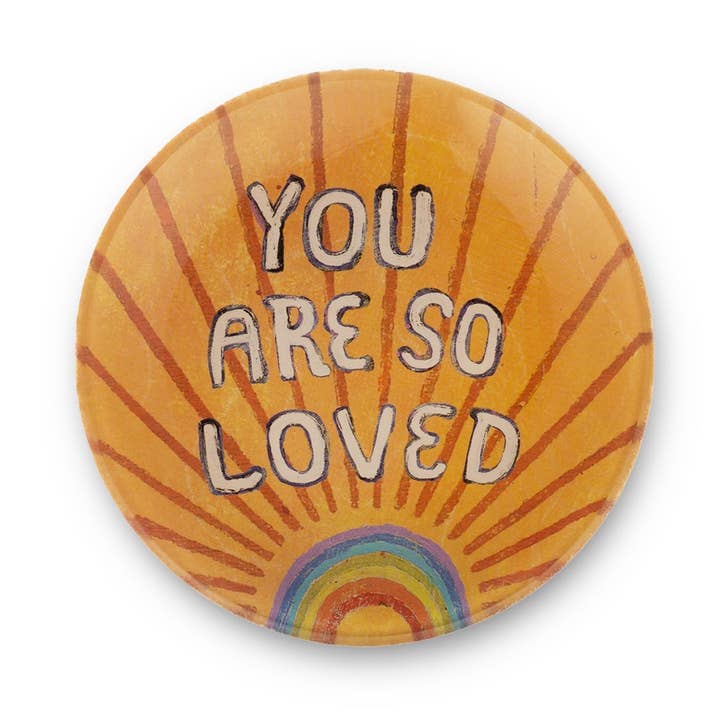 Sugarboo Sugarboo You Are So Loved Mini Round Decoupage Plate 4" - Little Miss Muffin Children & Home