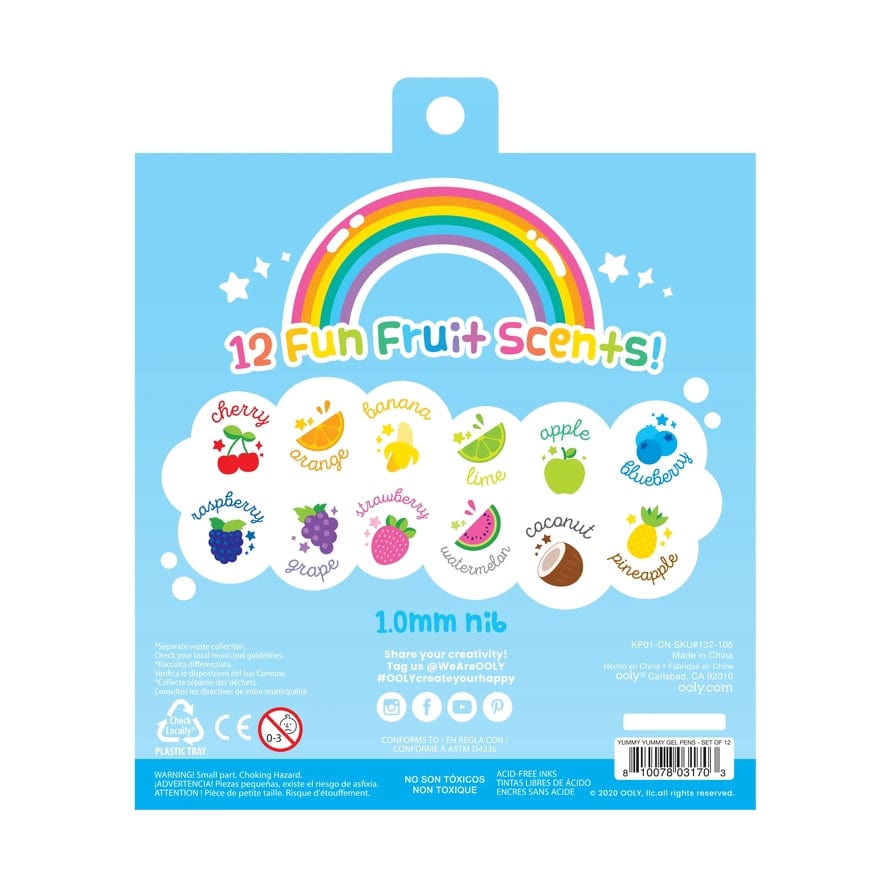 Ooly Ooly Yummy Yummy Scented Glitter Gel Pens, Set of 12 - Little Miss Muffin Children & Home