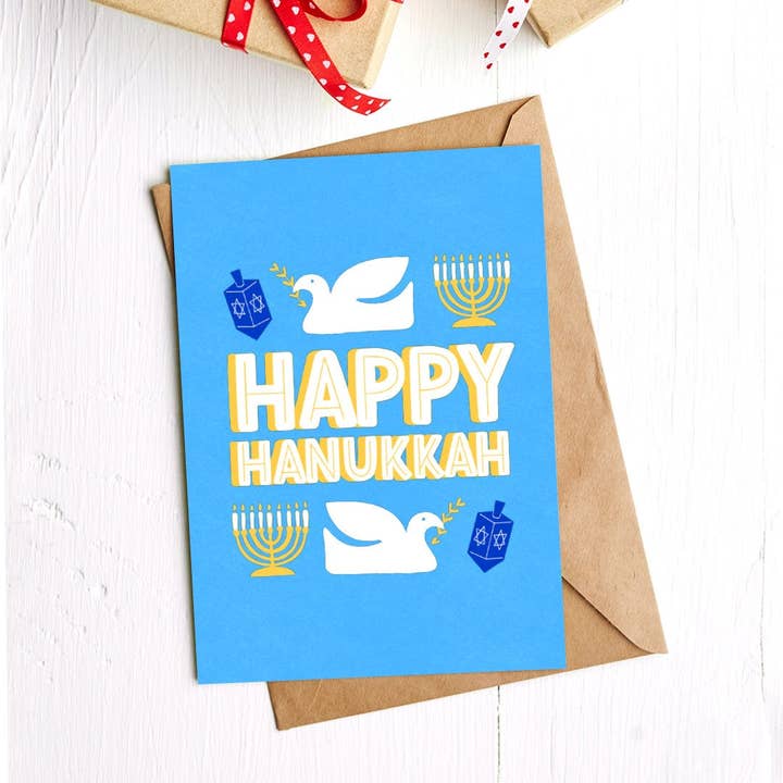 Big Moods Big Moods "Happy Hanukkah" Greeting Card - Little Miss Muffin Children & Home