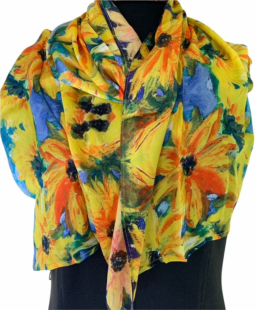 Sunflowers Silk Scarf
