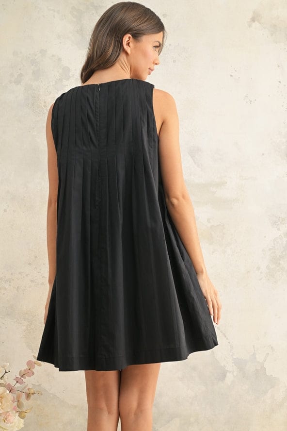 Miou Muse Pleated Sleeveless Mini Dress - Little Miss Muffin Children & Home