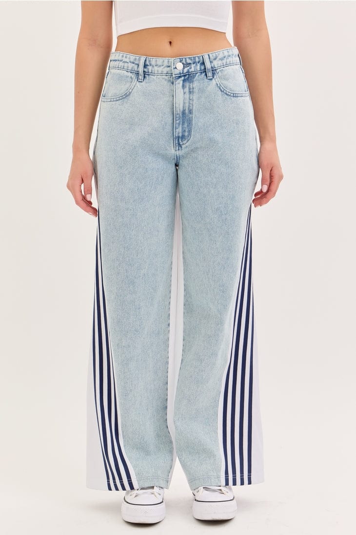 Cello Jeans High Rise Side Stripe Wide Leg Jeans - Little Miss Muffin Children & Home