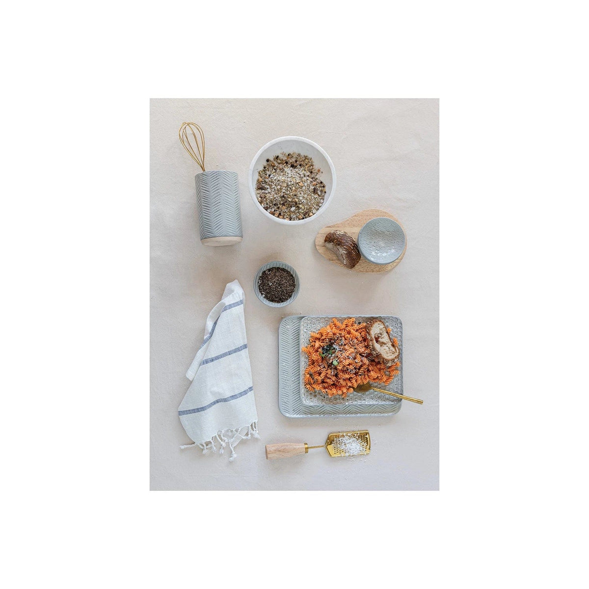 Bloomingville Bloomingville Stainless Steel Whisk with Wood Handle, Gold Finish - Little Miss Muffin Children & Home