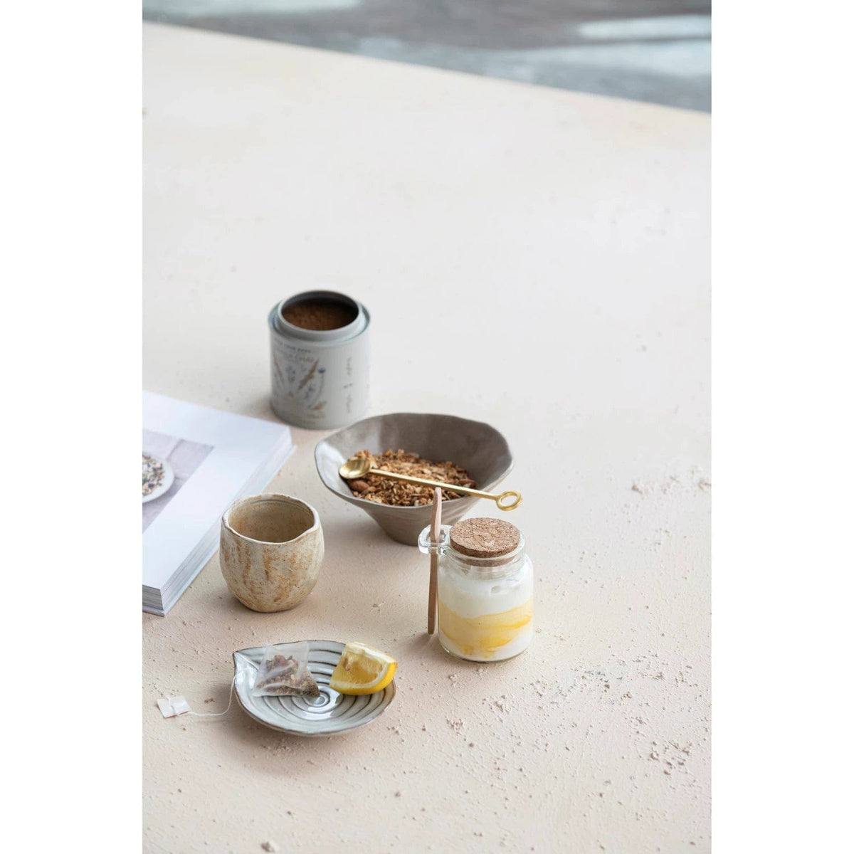 Bloomingville Bloomingville Glass Jar With Cork Lid & Wood Spoon - Little Miss Muffin Children & Home