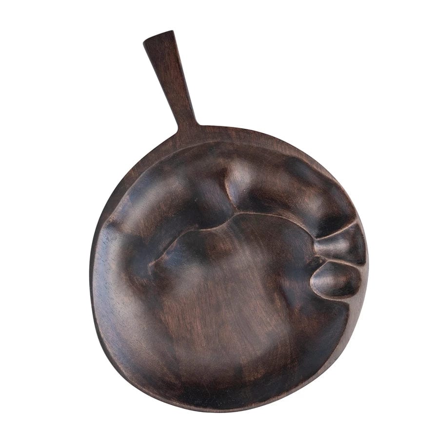 Bloomingville Bloomingville Acacia Wood Serving Board with Handle, Black - Little Miss Muffin Children & Home