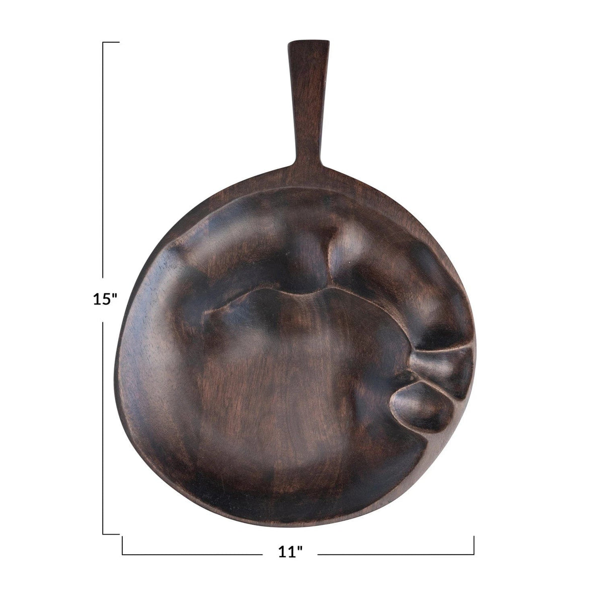 Bloomingville Bloomingville Acacia Wood Serving Board with Handle, Black - Little Miss Muffin Children & Home