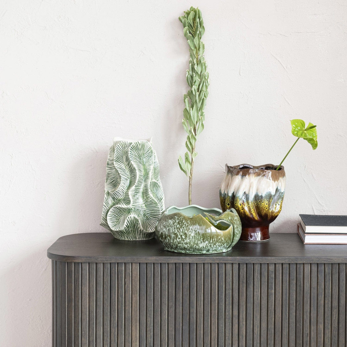 Stoneware Organic Shaped Planter/Vase (Each One Will Vary)