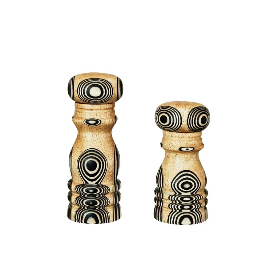 Bloomingville Bloomingville Wood Salt & Pepper Mills with Inlaid Circles Design - Little Miss Muffin Children & Home