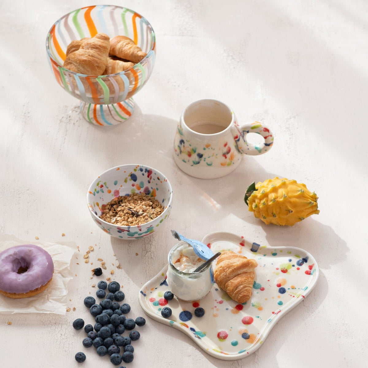 16oz Handmade Stoneware Mug with Rolled Speckled Finish & Unglazed (Each One Will Vary)