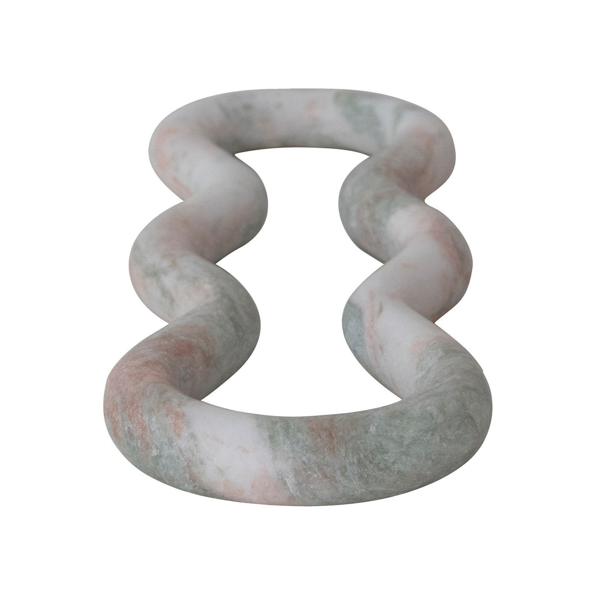 Green Melange Marble Organic Shaped Trivet (Each One Will Vary)