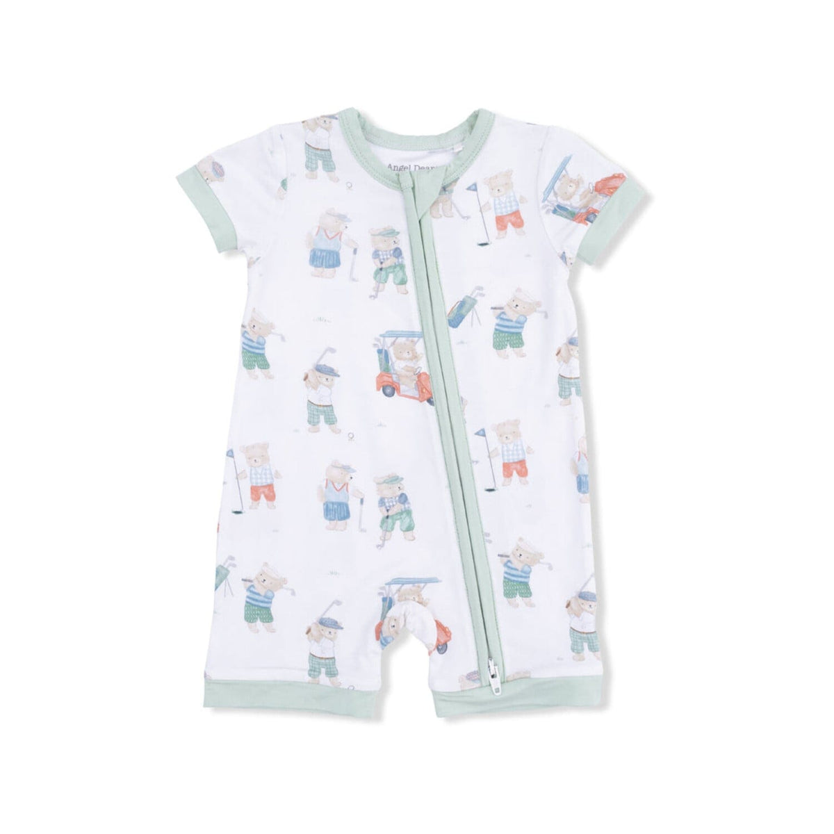 Angel Dear Golfing Teddy Bears Shortie 2 Way Zipper Romper - Little Miss Muffin Children & Home